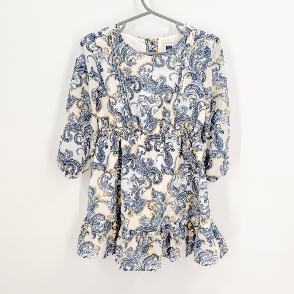 Janie and Jack Blue White Crew Neck Dress